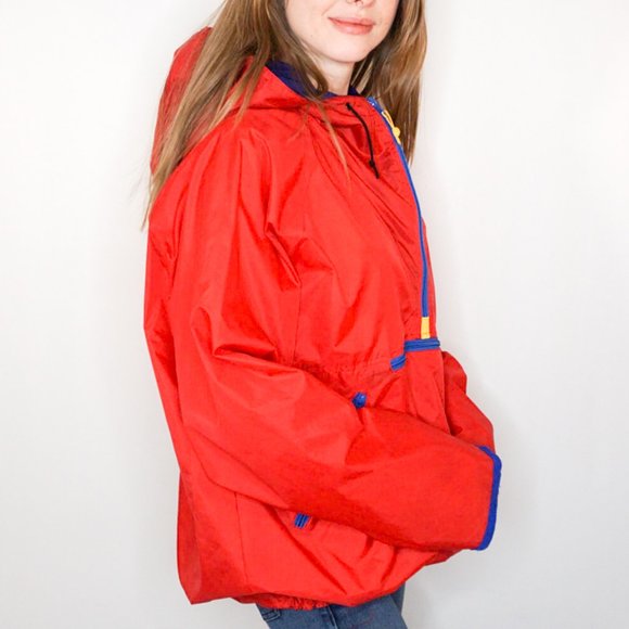 SIERRA DESIGNS Vintage Red Pullover Windbreaker - Picture 2 of 6